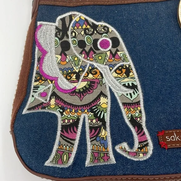 Sakroots One World Elephant Purse Adjustable Strap Artist Boho Bag Peace - NEW‎ - Picture 2 of 16
